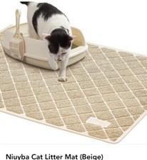 Niubya Premium Cat Litter Mat Litter Box Mat Non-slip Waterproof Backing NEW