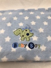 Garanimals Blue Baby Boy Blanket White Stars Green Dinosaur Dino Fleece Walmart