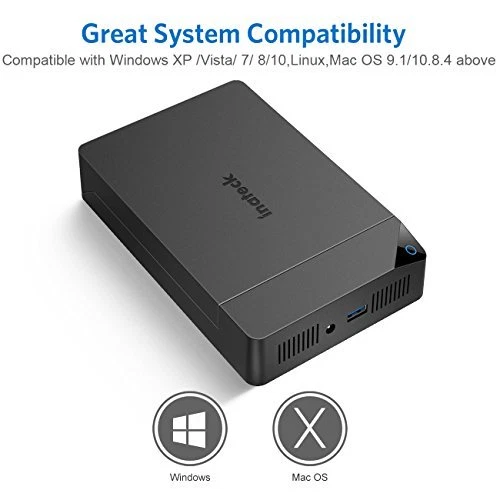 Inateck Festplattengehäuse USB 3.0 für 2,5/3,5 Zoll SATA HDD/ SSD, UASP, FE3002 - Bild 4 von 4