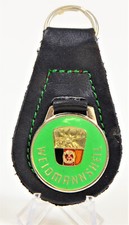 DDR Forst Forstwirtschaft Schlüsselanhänger Weidmannsheil Jagd Leder SELTEN 4555