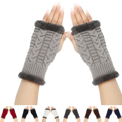 Winter Gloves For Women Warm Glove Windproof Elastic Wrist Knitted Gloves Wnter