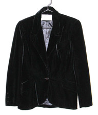 Black Soft Velvet Vtg 70s Blazer Women's Size 8 Samuel Robert by Peter H. Androu