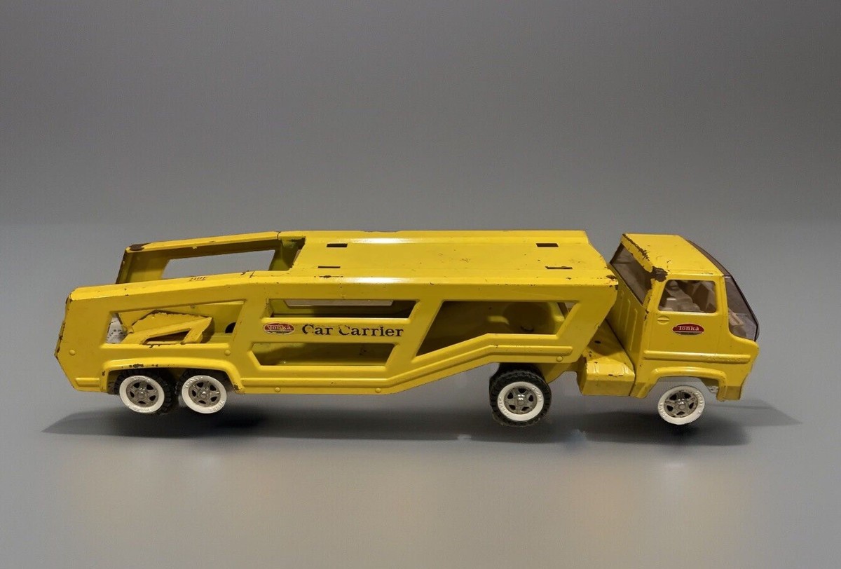Vintage 1960's Tonka Gas Turbine Pressed Steel Yellow Care Hauler
