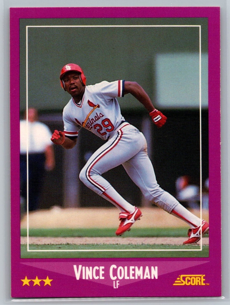 Vince Coleman 1988 Score BASEBALL #68 St. Louis Cardinals | eBay