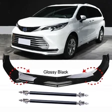 For Toyota Sienna SE Premium  Front Bumper Lip Splitter Spoiler Body Kit Rods