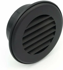 B&B Molders 94268 (HV4DBK-A), Thermovent 4" Heat/Cool Vent With Damper, Black