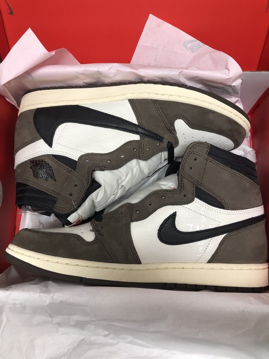 Nike Air Jordan 1 Retro High OG x Travis Scott Sail Mocha Size US