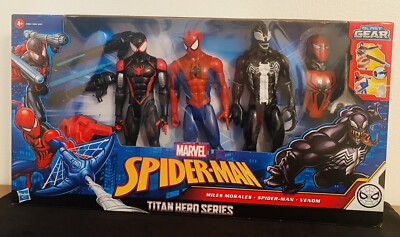 Marvel Titan Hero Series Figures W/ Blast Gear 3 Pack:Venom,Spider