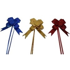 5 Fiocchi Per Confezioni Regalo Blu – Grandi Fiocchi Da Tirare In Raso, 17,8 Cm