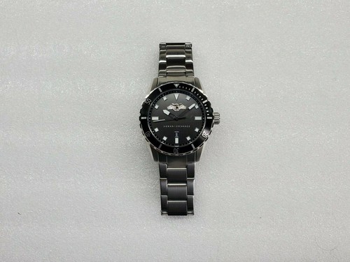 ARMANI EXCHANGE BLACK DIAL DATE STAINLESS STEEL MEN'S WATCH AX1709 NEW DISPLAY - Picture 2 of 8