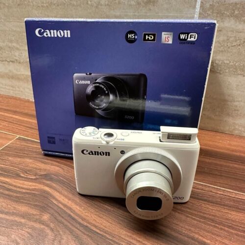 【Almost Unused】Canon Digital Camera Powershot S200 5x Optical Zoom White Japan - Afbeelding 1 van 17