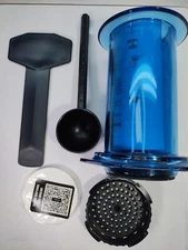 AeroPress Clear Blue Coffee Press – 3 in 1 Brew Technology, 1-2 Cups *READ