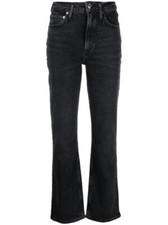 AGOLDE High Rise Straight Leg Jeans 24 Black Vintage
