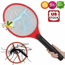 Handheld Bug Zapper Tennis Racket Battery Fly Swatter Mosquito Racket Killer