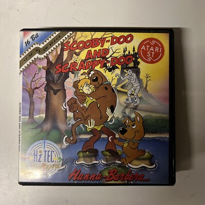 Scooby Doo und Scrappy Doo Atari ST Diskettenspiel in großer Kunststoffhülle funktioniert super
