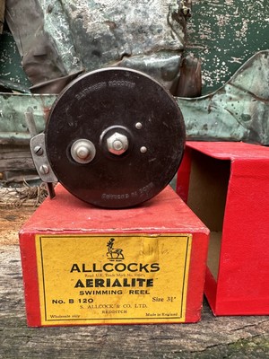 Moulinet De Pêche Vintage Allcock Aerialite – Bakélite – 3,75 Pouces – Occasion