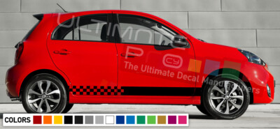 Streifen Decal Kit für Nissan Micra Seite CARBON Licht Spiegel Lippe Tune Head Cover