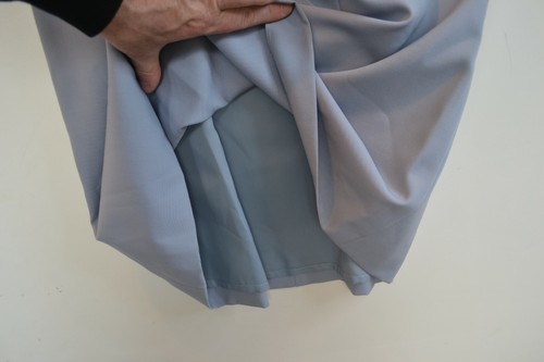 Vintage 70er Jaeger London blau grau Bleistiftrock Gr. 12 Gt Britain - Bild 6 von 10