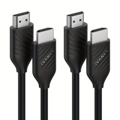 4K HDMI 2.0 Cable 2 Pack 18Gbps 60Hz HDR for MacBook Xbox PS5 UHD TV PC