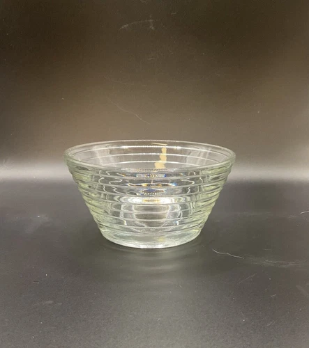 Hazel Atlas Moderntone Depression Glass Crystal Cream Soup Bowl 4.75”