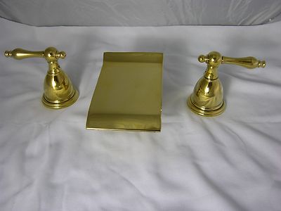 PVD Gold Waterfall Allbrass Sink Faucets Free Ship Everything Included Match Tub