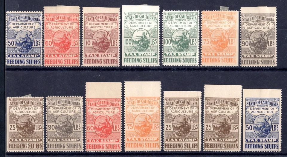 US 1900-1930 COLLECTION OF 87 CALIFORNIA DEPT. OF AGRICULTURE REVENUE TAX STAMPS - Image 3 of 4