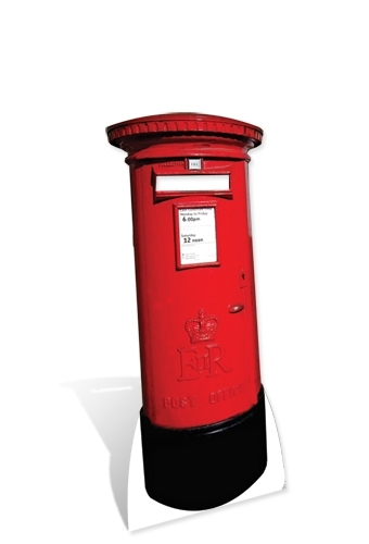 Post Box Cardboard Cutout Fun Figure 140cm Tall -Great for Special Celebrations
