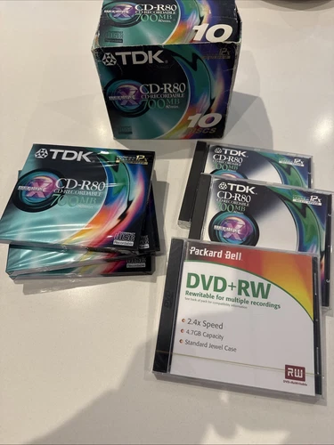 4 x TDK CD-R 80 Recordable Blank Discs 80MIN / 700MB / 12x speed NEW & SEALED