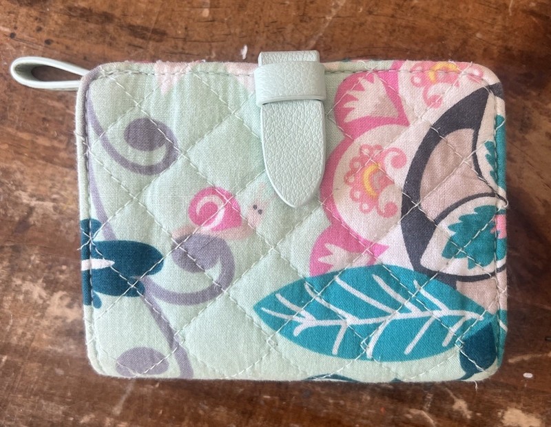 Vera Bradley Small RFID Wallet Mint Flowers
