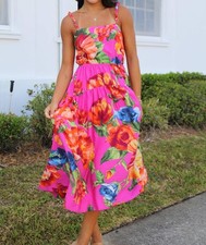 Skies Are Blue Braided Strap Maxi Dress Size S