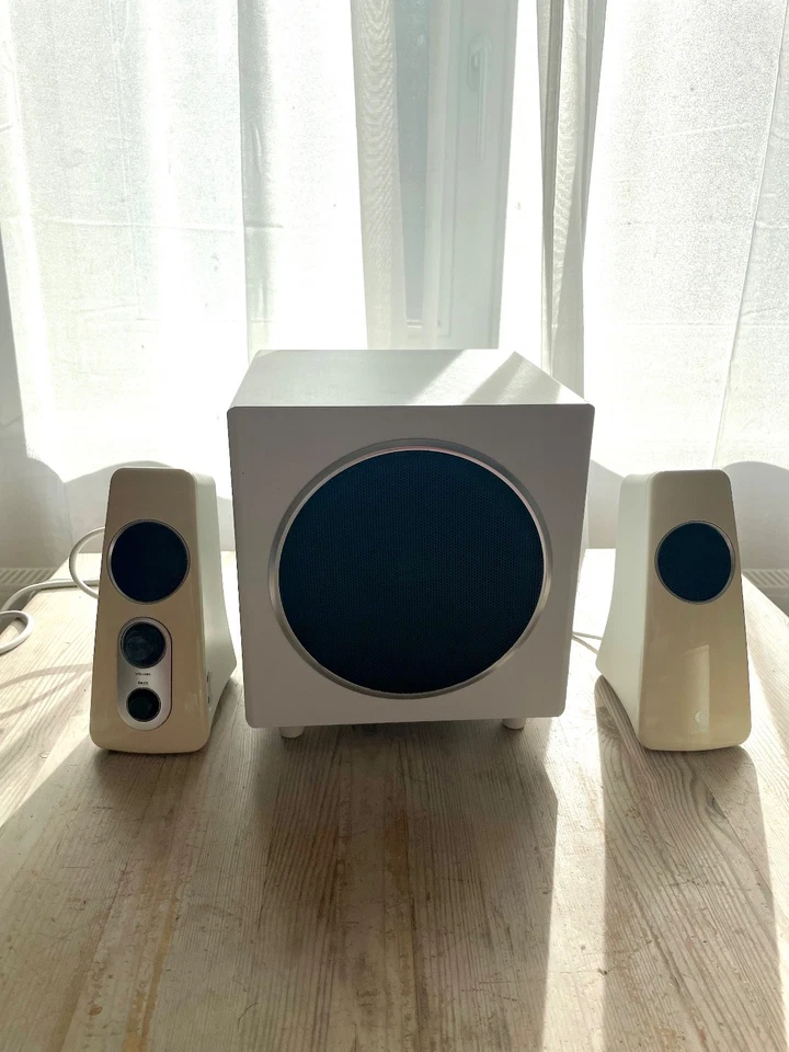 Logitech Lautsprecher mit Subwoofer Z523, weiß, gebraucht - guter Zustand
