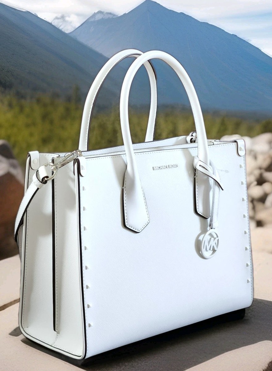 MICHAEL KORS ホワイトレザートートバッグ マイケルコース MICHAEL KORS バック （ホワイト