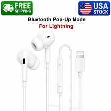 Earphones Headphones For Apple iPhone Pro/14/13/12/11/X Bluetooth Wired Earbuds