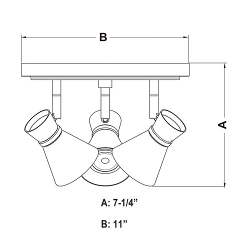 Vaxcel Lighting C0219 Alto 3 Light 11"W LED Accent Light Ceiling - Chrome - Picture 8 of 8