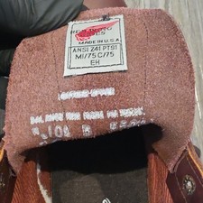 Red Wing Shoes Men's Brown Leather Lace-Up Work Boots 10.5 EH ANSI Z41 excellent