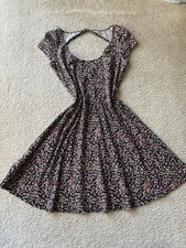 American Eagle Outfitters Dress Y2K Small Flare Bottom Open Back Scoop Neck
