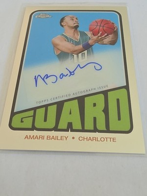 2023-24 Topps Chrome - 1972 Topps Autographs Amari Bailey #TA-AB (AU, RC)