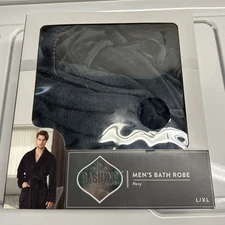 Men's Navy Bath Robe - Size: L/XL by Dashing Fine Gifts - Factory Sealed (BN)