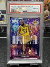 LeBron James Hipnotized 2023 Hoops Premium Stock #8 SSP Case Hit PSA 10 Low Pop