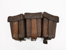 #J Karabiner K98 3er Patronentasche BRAUN ORIGINAL Luftwaffe / Tropen / Afrikako