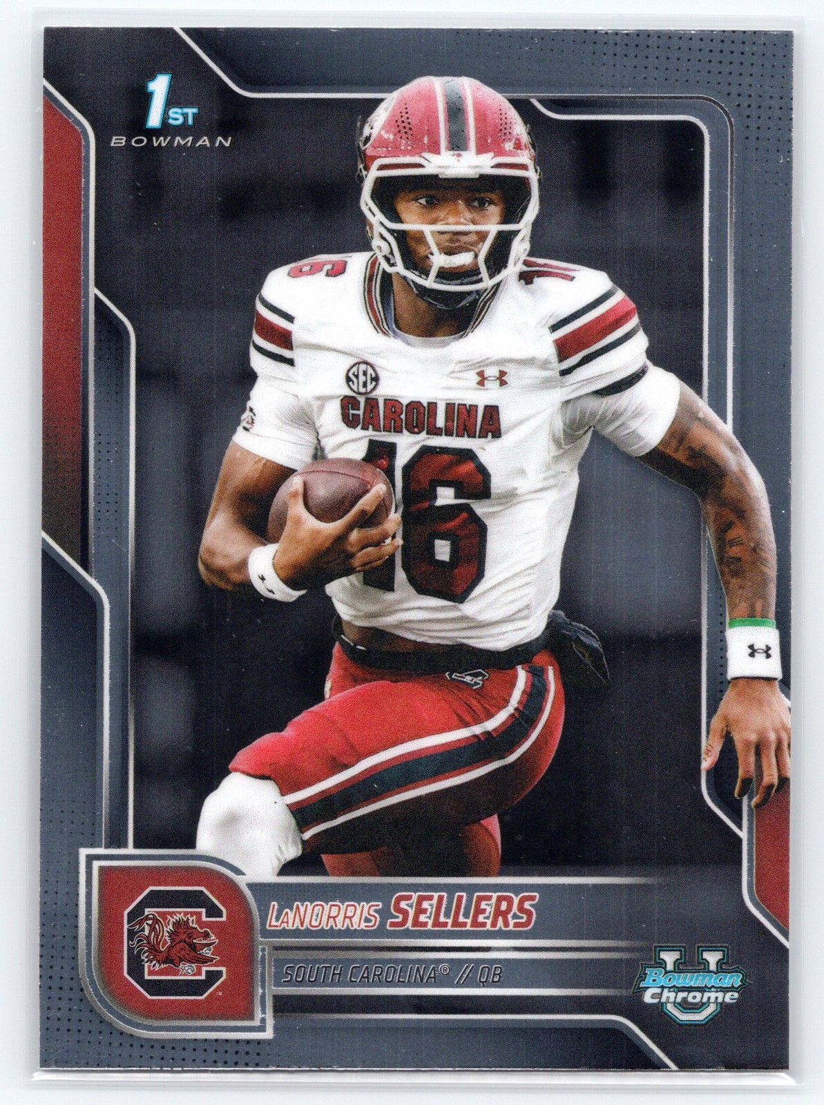 2025 Bowman University Chrome #168 LaNorris Sellers South Carolina Gamecocks