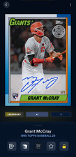DIGITAL 2025 Topps Bunt  Series 2 - Grant McCray SUPERFRACTOR 1/1 RC Giants READ