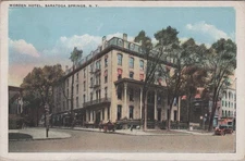 Worden Hotel Saratoga Springs New York NY 1923 Horse Carriage Postcard