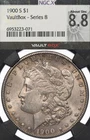 1900-S $1 NGC AU58 Morgan Silver Dollar VaultBox Series 8 - Graded 8.8