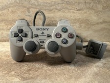 Sony PlayStation 1 One PS1 Gray DualShock Analog Controller SCPH-1200 - Working