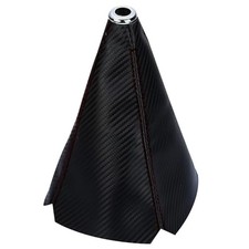 Car Shift Knob Dust Cover, Leather Manual/Automatic Carbon pattern black line