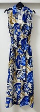 ZARA MULTICOLOUR COLLARED PRINTED SLEEVELESS BELTED MIDI SHIRT DRESS SIZE S BNWT
