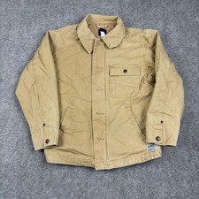 Gap Canvas Workwear Jacket Kids Medium Tan Chore Barn Utility Rugged Heavy Duty