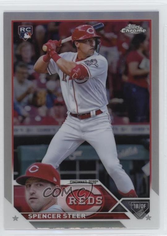 2023 Topps Chrome Refractor Spencer Steer #146 0z47
