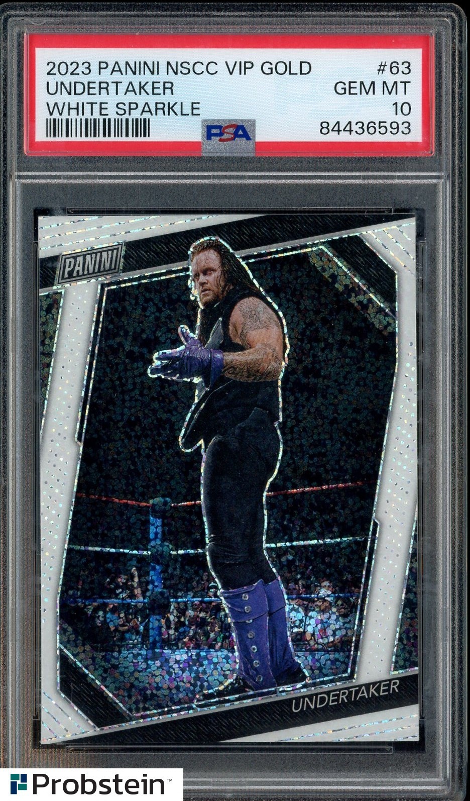 2023 Panini NSCC VIP Gold White Sparkle #63 Undertaker SSP PSA 10 GEM MINT view 1